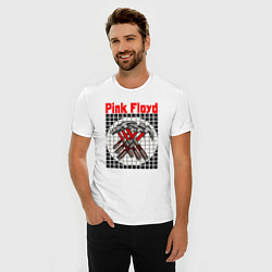 Футболка slim-fit Рок музыка пинк флойд стена, цвет: белый — фото 2