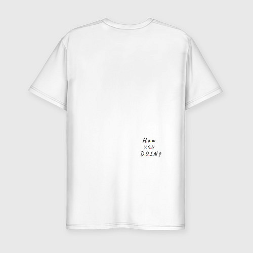 Мужская slim-футболка Художниик друзья / Белый – фото 2