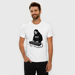 Футболка slim-fit Bones за клавишами, цвет: белый — фото 2