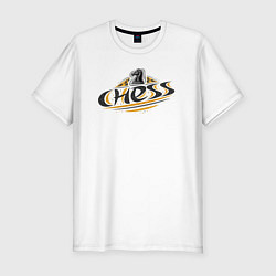 Футболка slim-fit Chess horse, цвет: белый