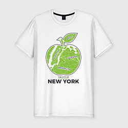 Футболка slim-fit Сity of New York, цвет: белый