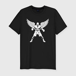 Футболка slim-fit Крылатый Майк Тайсон, цвет: черный