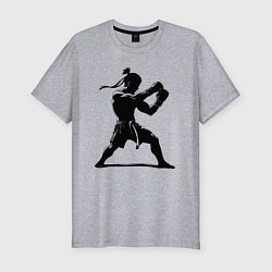 Мужская slim-футболка Тайский боксер