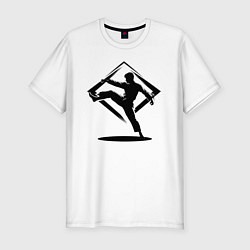 Футболка slim-fit Удар тхэквондо, цвет: белый