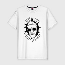 Футболка slim-fit Blue Skies Golden Sunshine, цвет: белый