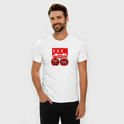 Футболка slim-fit Doom кака демон, цвет: белый — фото 2