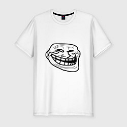Футболка slim-fit Тролфейс хит 2025, цвет: белый