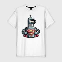 Футболка slim-fit Super Bender meme, цвет: белый