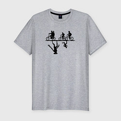 Футболка slim-fit Очень странные дела параллельный мир, цвет: меланж