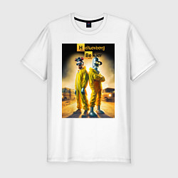 Футболка slim-fit Heisenberg and Bender - Breaking bad soap opera, цвет: белый