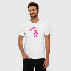 Футболка slim-fit Морской конек-силуэт, цвет: белый — фото 2