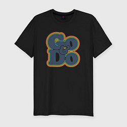 Футболка slim-fit Иди и делай, цвет: черный