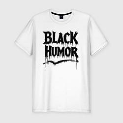 Футболка slim-fit Чёрный юмор в потеках, цвет: белый