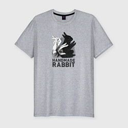 Футболка slim-fit Handmade rabbit, цвет: меланж