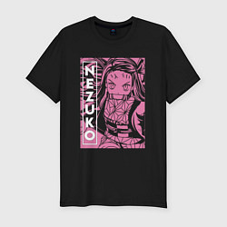 Мужская slim-футболка Клинок рассекающий демонов Nezuko бой