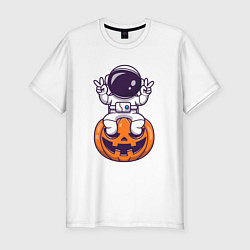 Футболка slim-fit Peace pumpkin, цвет: белый