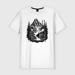Футболка slim-fit Уральская индустриальная симфония, цвет: белый