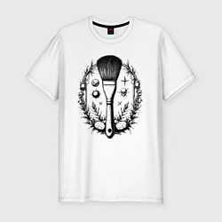Футболка slim-fit Космическая кисть, цвет: белый