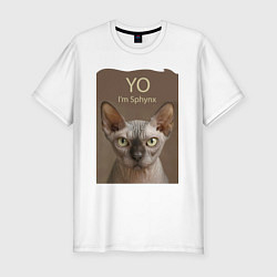 Футболка slim-fit Yo - Im Sphynx, цвет: белый