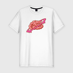 Футболка slim-fit Saturn brain, цвет: белый