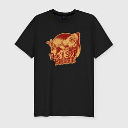 Мужская slim-футболка Не переставай верить