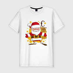 Мужская slim-футболка С Новым годом, ёпта