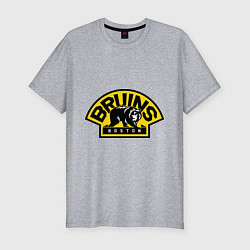 Футболка slim-fit HC Boston Bruins Label, цвет: меланж