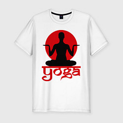 Мужская slim-футболка Yoga: Meditation