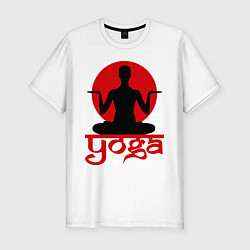 Футболка slim-fit Yoga: Meditation, цвет: белый