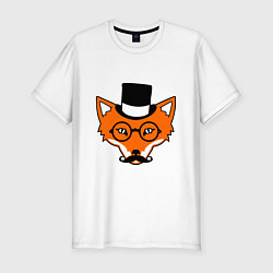 Мужская slim-футболка Интелигентный лис