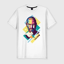 Мужская slim-футболка Steve Jobs Art