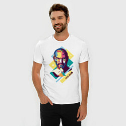 Футболка slim-fit Steve Jobs Art, цвет: белый — фото 2