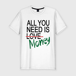 Мужская slim-футболка All you need is money