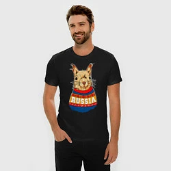 Футболка slim-fit Made in Russia: белка, цвет: черный — фото 2