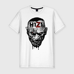 Мужская slim-футболка Зомби