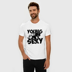 Футболка slim-fit Young & Sexy, цвет: белый — фото 2