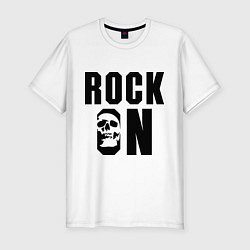 Футболка slim-fit Rock on, цвет: белый