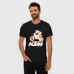 Футболка slim-fit KTM белый, цвет: черный — фото 2