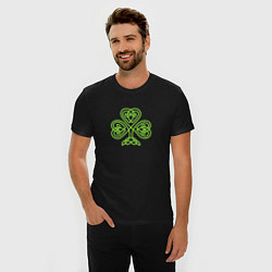 Футболка slim-fit Celtic сlover, цвет: черный — фото 2