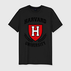 Футболка slim-fit Harvard University, цвет: черный