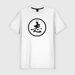 Футболка slim-fit Китайский иероглиф, цвет: белый