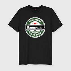 Футболка slim-fit Hanneman, цвет: черный