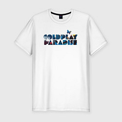 Футболка slim-fit Coldplay Paradise, цвет: белый