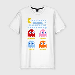 Футболка slim-fit Pac-Man: Usual Suspects, цвет: белый