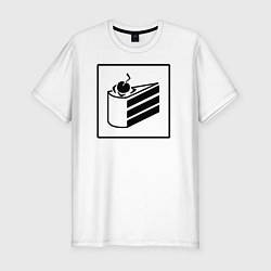 Мужская slim-футболка Portal Cake