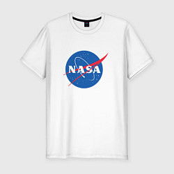 Футболка slim-fit NASA: Logo, цвет: белый