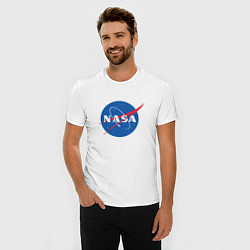 Футболка slim-fit NASA: Logo, цвет: белый — фото 2
