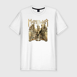 Футболка slim-fit Manowar Eagle, цвет: белый
