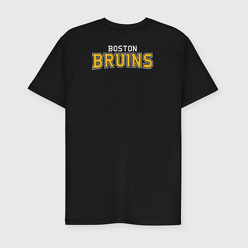 Мужская slim-футболка Boston Bruins / Черный – фото 2