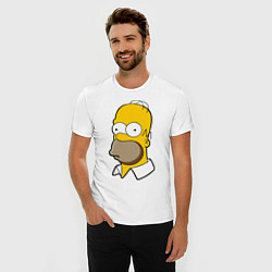 Футболка slim-fit Sad Homer, цвет: белый — фото 2